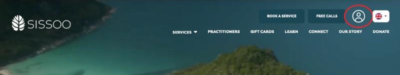 Sign-in icon at the top right of the Help Centre